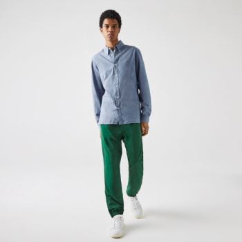 Lacoste Slim Fit Cotton Chambray Shirt - Šortky Pánské Blankyt | CZ-up9CYm